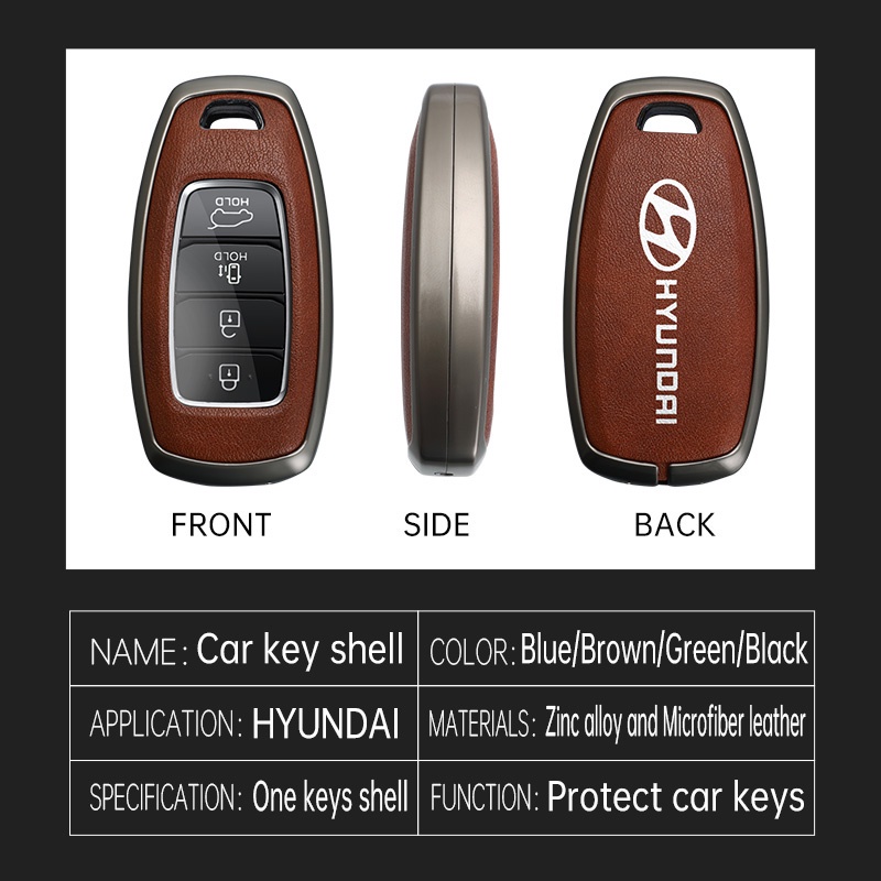 Vỏ Bọc Chìa Khóa Bằng Hợp Kim Kẽm Cho hyundai i10 / tucson / elantra 2020 i10 stargazer creta 2022-2023 santafe i10