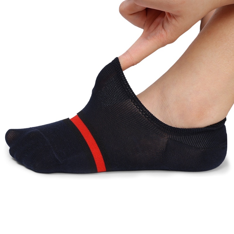 Vớ Cotton Mềm Mại Thoáng Khí Chống Trượt Họa Tiết Kẻ Sọc Đơn Giản Thời Trang Mùa Hè Cho Nam