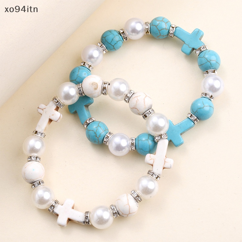 Vòng Tay Chuỗi Hạt Ngọc Trai Phong Cách Punk Thời Trang Cho Nam