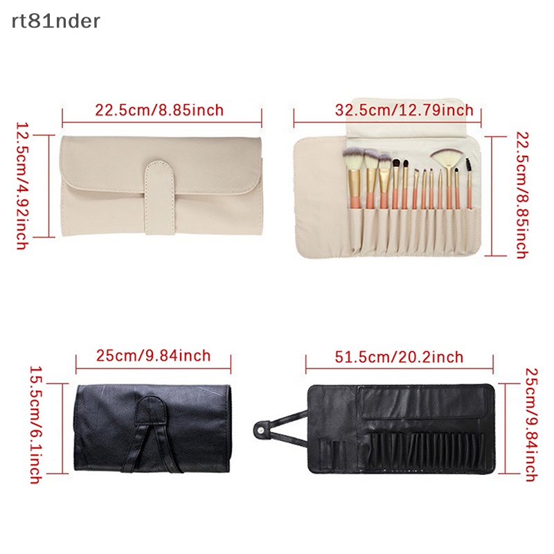 Túi Đựng Cọ Trang Điểm 12 / 14 / 18 Lỗ Tiện Dụng Khi Đi Du Lịch