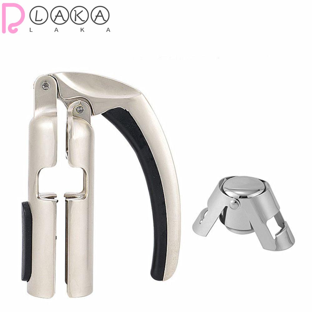 LAKAMIER Set 2 Dụng Cụ Mở Nắp Chai Rượu Champagne 5.5X3.5 inches Bằng Thép Không Gỉ 13.58 ounces
