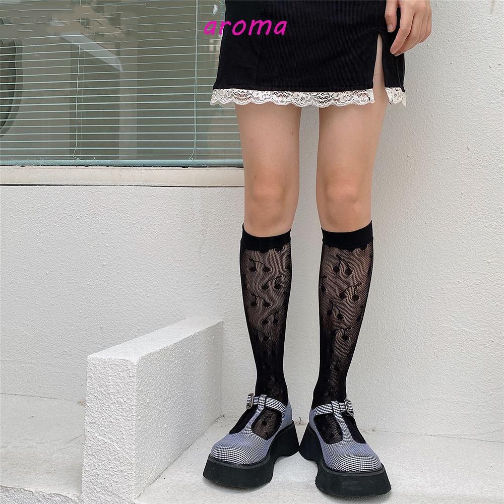 AROMA Vớ Nữ Họa Tiết Cherry Thời Trang