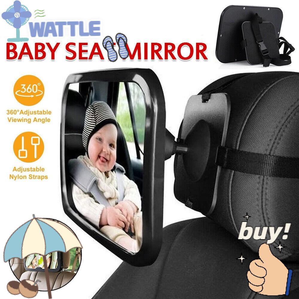 WTTLE Màn Hình Gương Chiếu Hậu Góc Rộng Xoay 360 Độ Điều Chỉnh Được An Toàn Cho Ghế Sau Xe Hơi