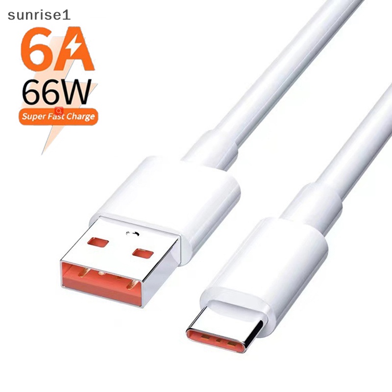 Cáp Sạc sunrise1 2M 6A 66W USB Type-c Chất Lượng Cao Cho xiaomi Samsung Huawei