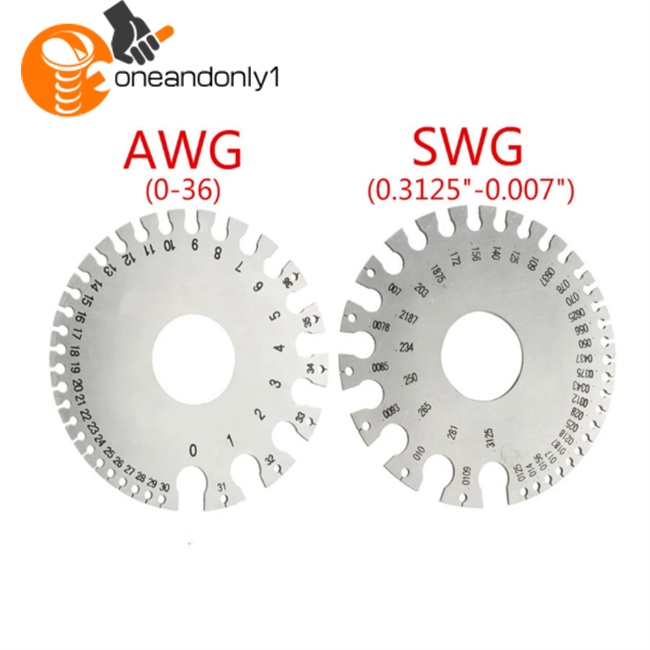 Thước Dây Tròn Đo Đường Kính Bằng Thép Không Gỉ 0-36 Awg 0.3125 &quot;- 0.007&quot;