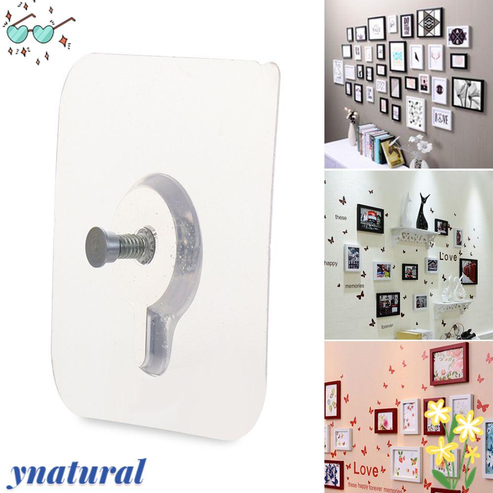 YNATURAL Set 2 / 4 Móc Treo Khung Ảnh Trong Suốt Chống Nước Không Để Lại Dấu Vết