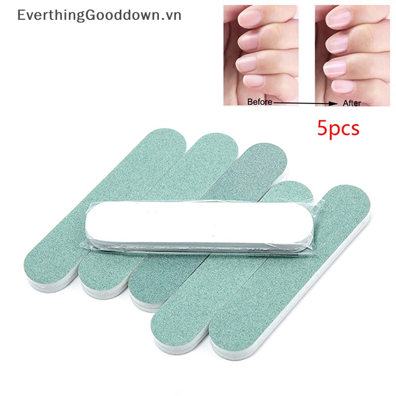 Bộ 5 Cây Dũa Móng Tay Hình Khối Mini Bằng Bọt Biển Tiện Dụng