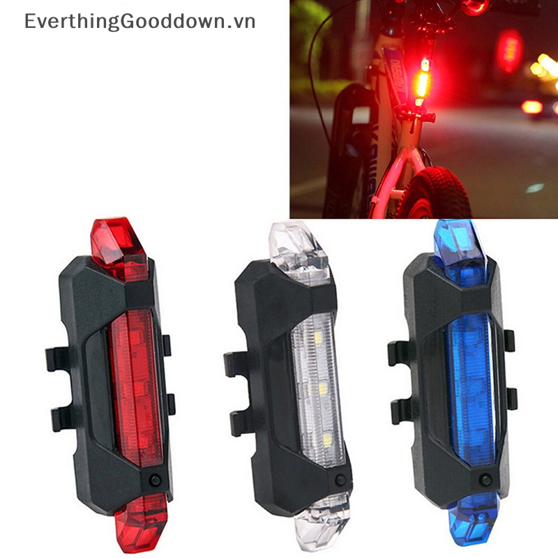 Everthinggood Đèn Cảnh Báo Chống Thấm Nước Sạc USB Gắn Đuôi Xe Đạp Leo Núi