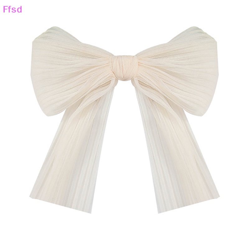 Kẹp Tóc Nơ Ruy Băng Trắng Ngoại Cỡ Cho Nữ {Ffsd} Bán Chạy *