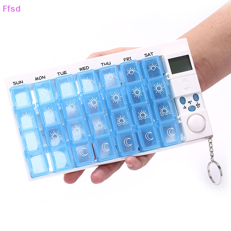 Hộp Đựng Thuốc Thông Minh 28 Ô LCD Có Nhắc Nhở Nhắc Nhở