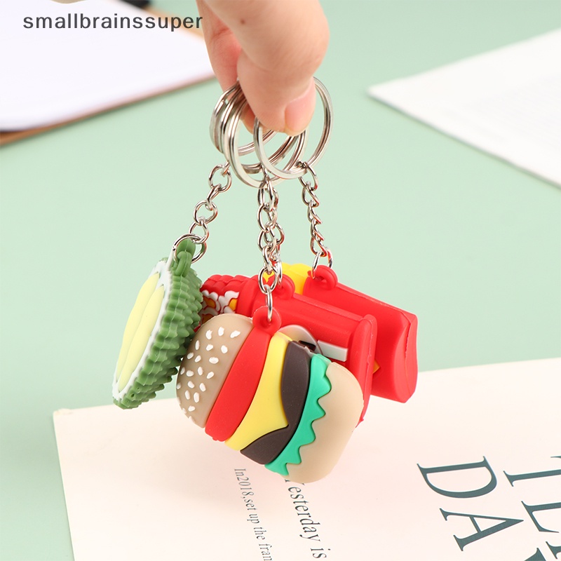 Móc Chìa Khóa Bằng PVC Mềm Hình Đồ Ăn Sáng Tạo