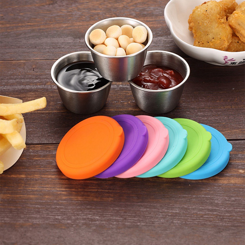 Bộ 6 Tô Lắc Làm Bánh Mì Bằng Thép Không Gỉ Nhiều Màu Sắc Có Nắp Chống Trượt