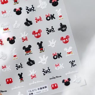 Miếng Dán Trang Trí Móng Tay Trong Suốt 5D Họa Tiết Hoạt Hình Graffiti TS872
