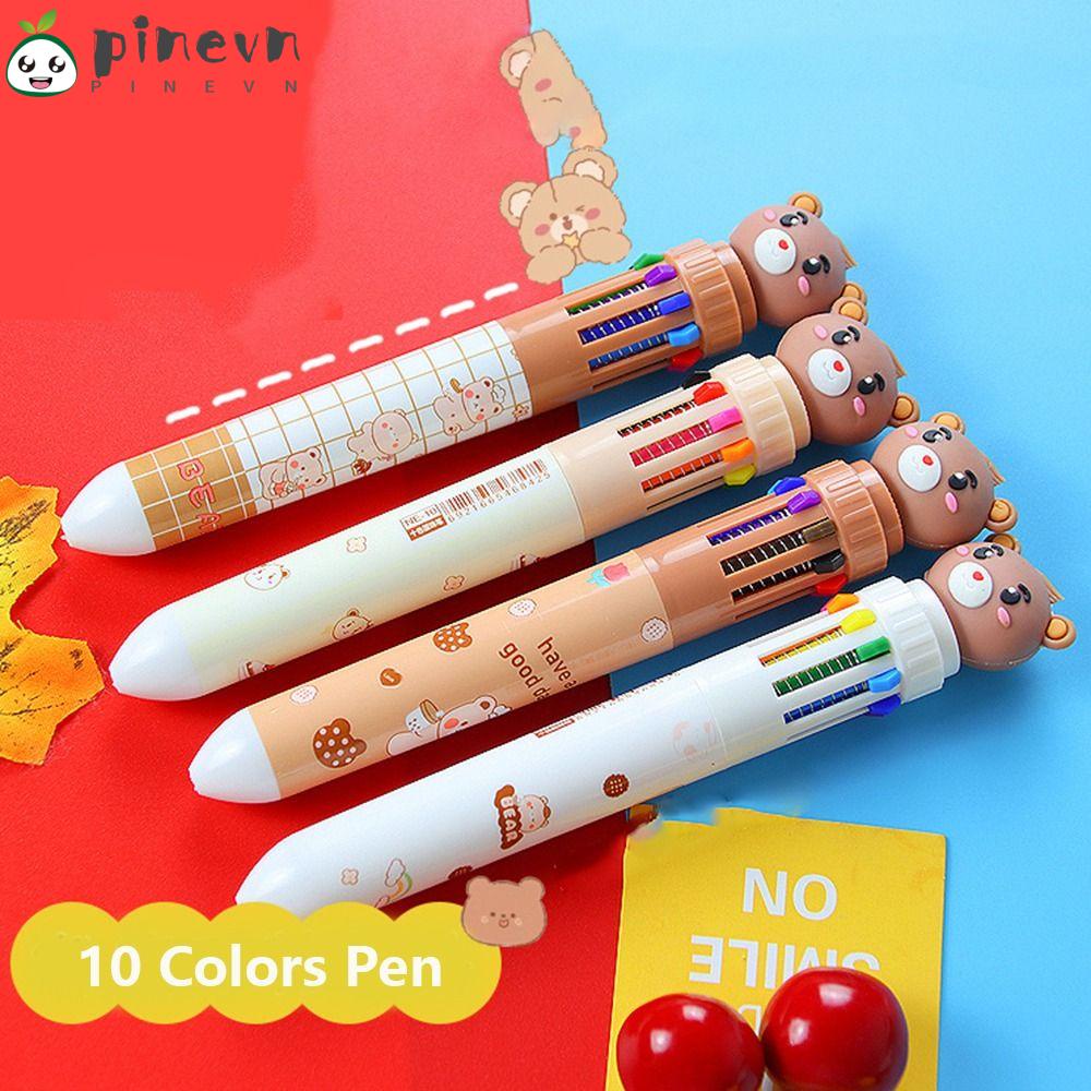 PINEVN Set 4 Bút Mực Gel Dạng Nhấn Sáng Tạo