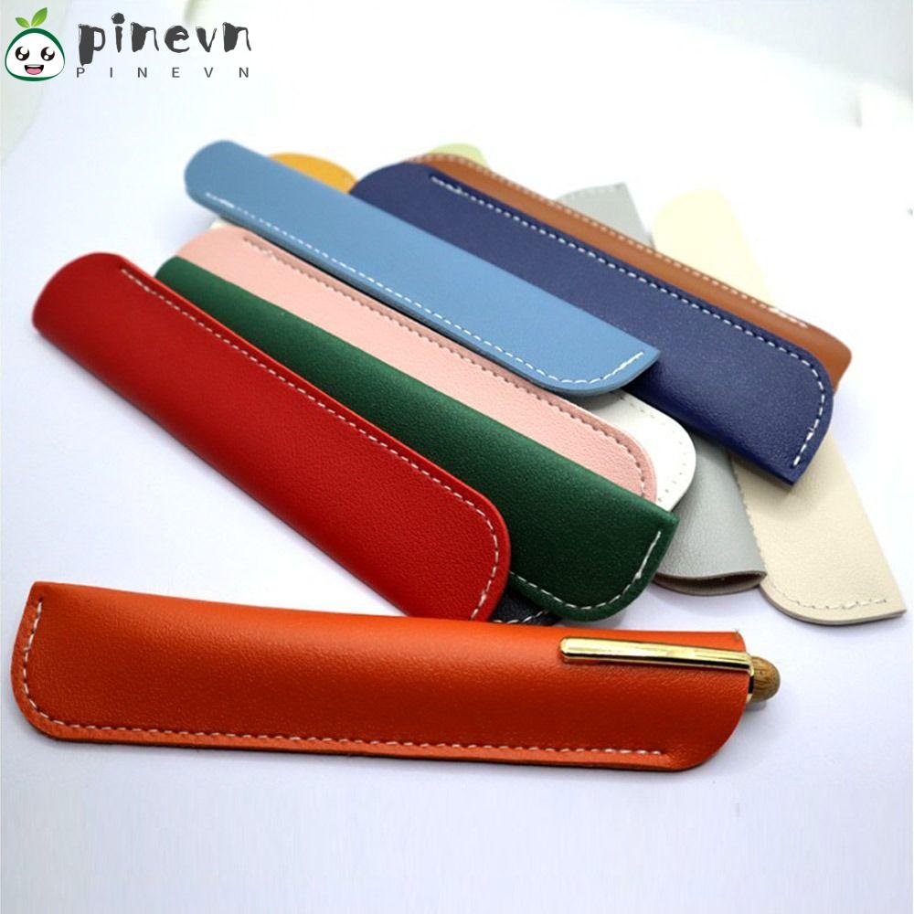 PINEVN Set 2 Túi Da PU 10 Màu Đựng Bút Tiện Dụng