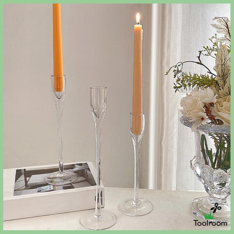Bộ 3 Cây Nến Thủy Tinh Dùng Trang Trí Nhà Cửa Dịp Năm Mới
