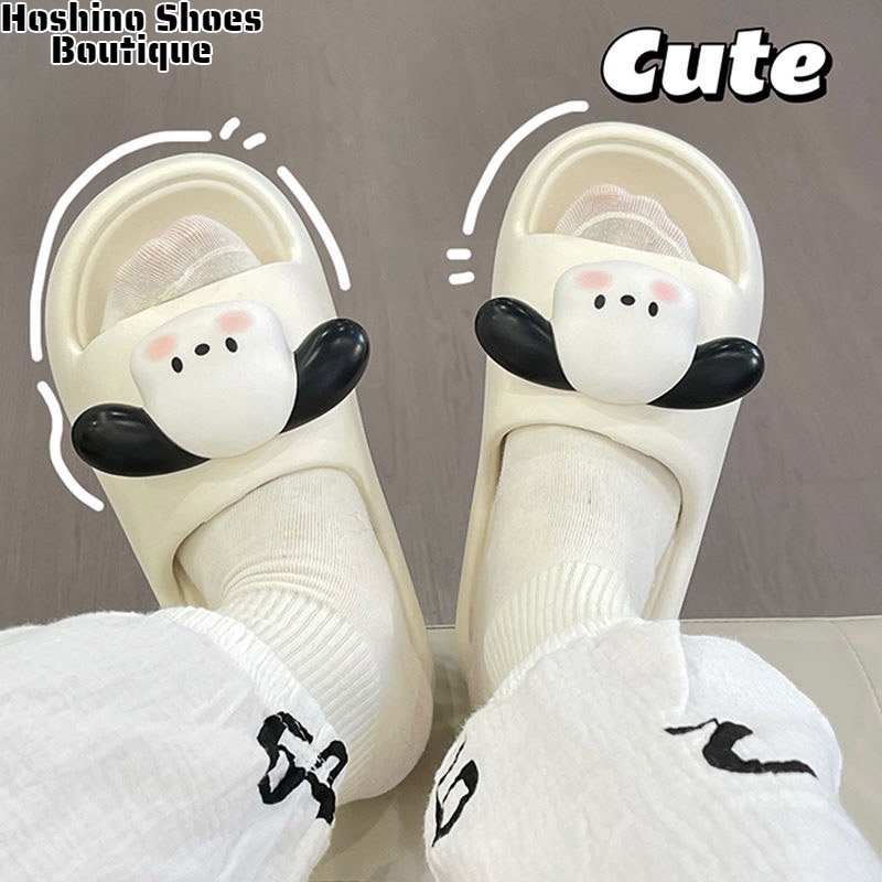 Dép Sandal Đế Dày 3cm Chống Trượt Không Thấm Nước Họa Tiết Hoạt Hình Dễ Thương Cho Nữ