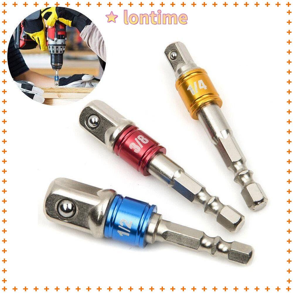 Set 3 Đầu Nối Cờ Lê Lục Giác Bằng Thép Vanadium Crom 1 / 2 1 / 4 3 / 8 Chuyên Dụng Chất Lượng Cao