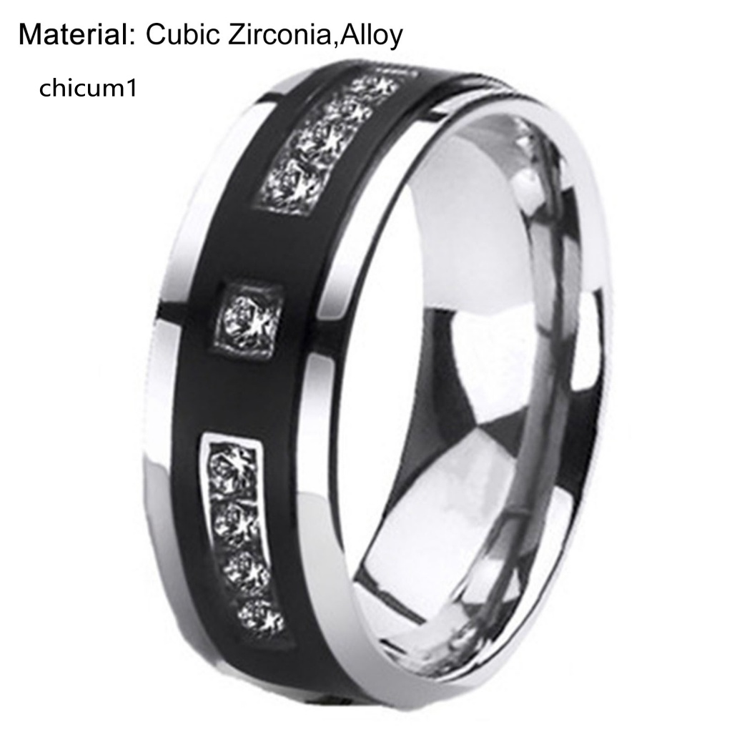 Set 1 / 2 Nhẫn Đeo Tay Kim Loại Đính Đá Đơn Giản Cho Nữ