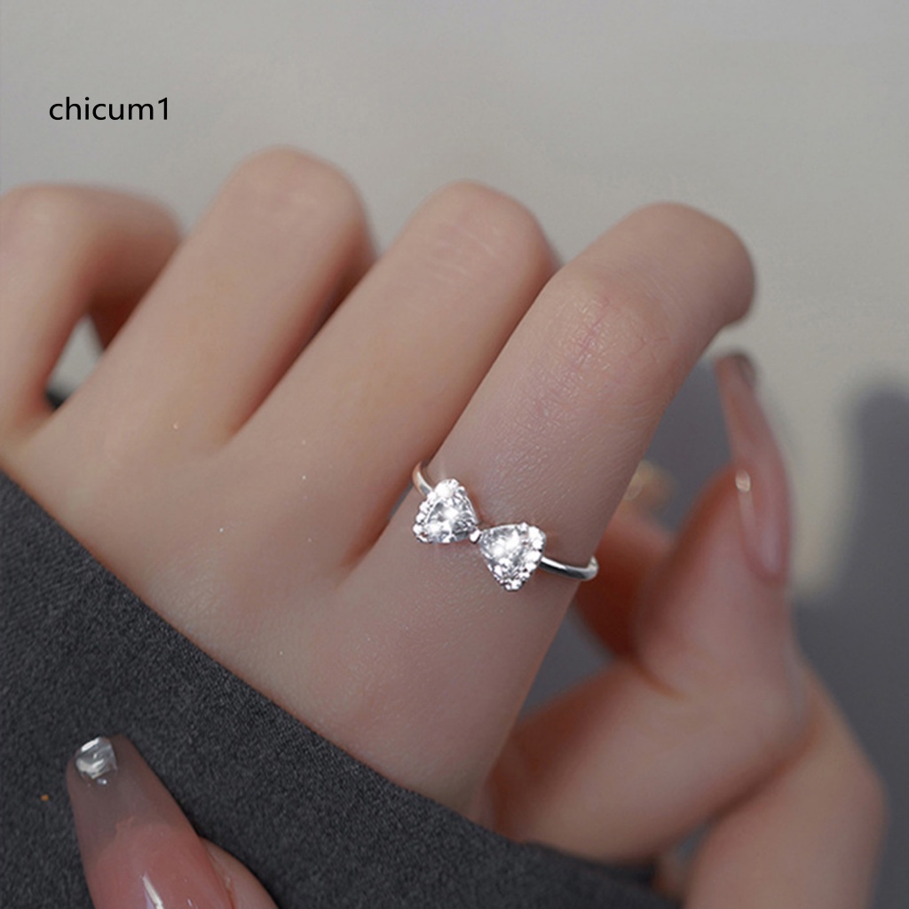 Nhẫn Đính Hôn Dạng Mở Đính Đá Thời Trang Cho Nữ