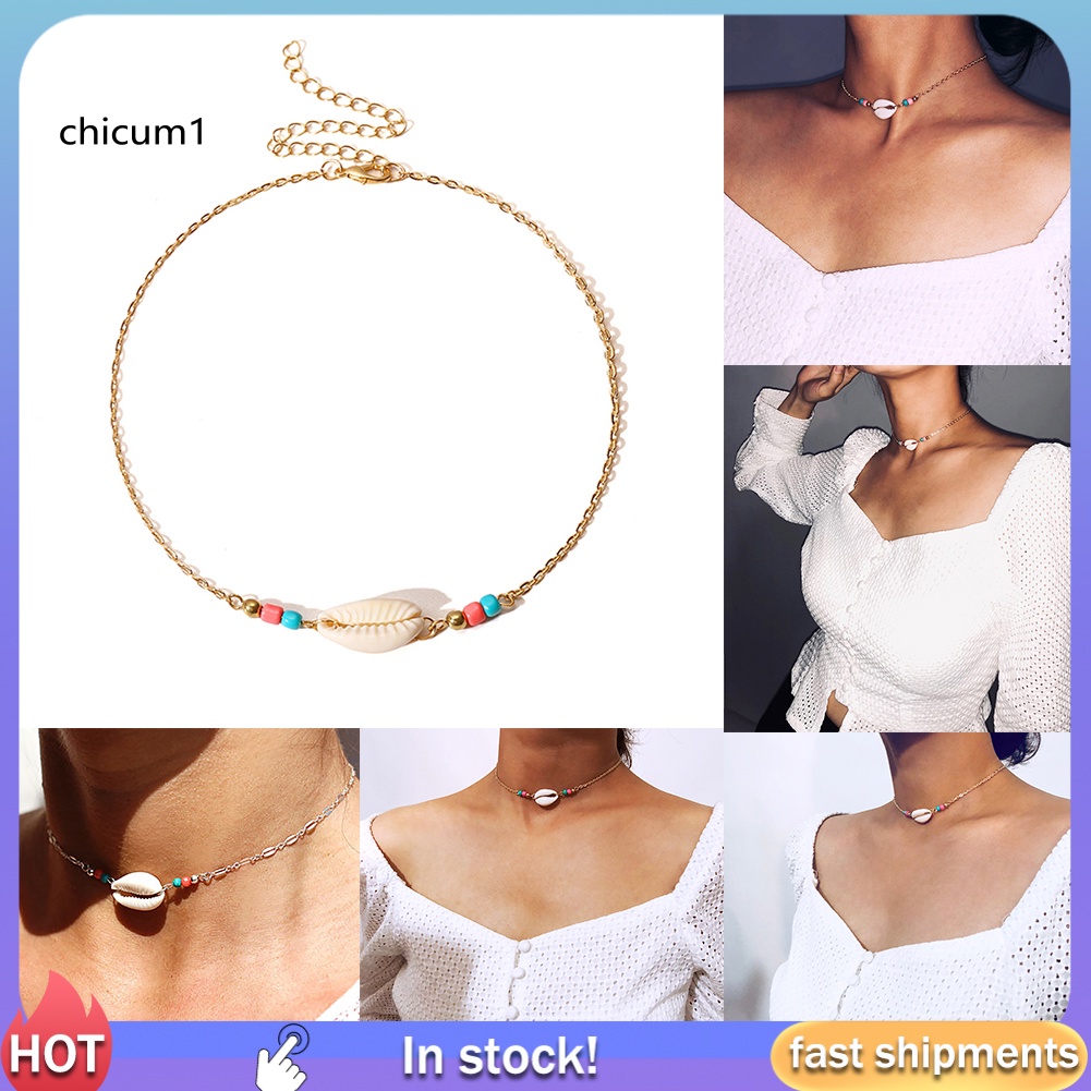 Vòng Cổ Choker Họa Tiết Vỏ Sò Đơn Giản Thời Trang