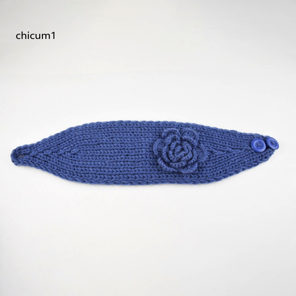 Băng Đô Dệt Kim Cài Nút Giữ Ấm Thoải Mái Cho Nữ