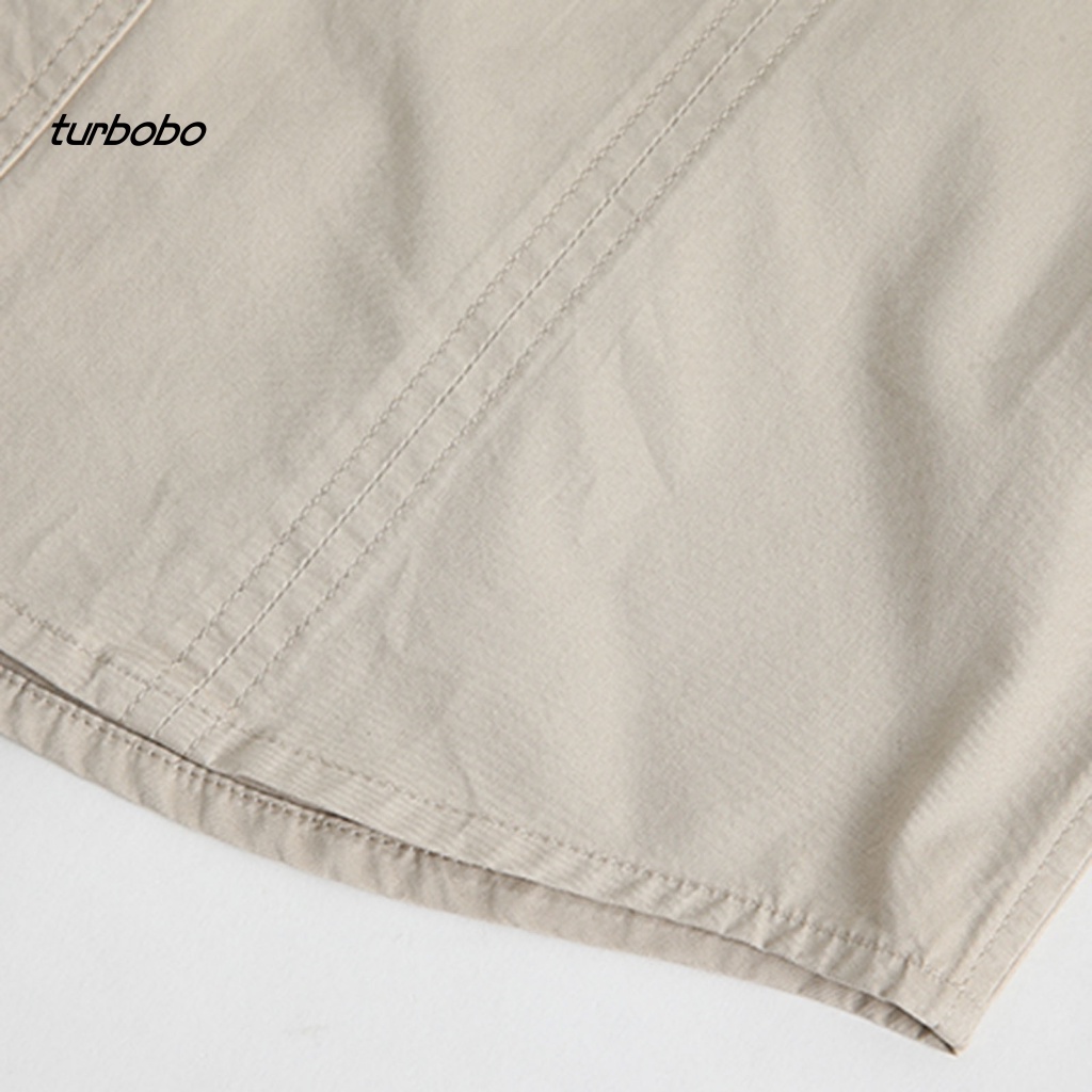 Áo Sơ Mi Nhiều Túi Màu Trơn Chống Mòn Thời Trang Cho Nam