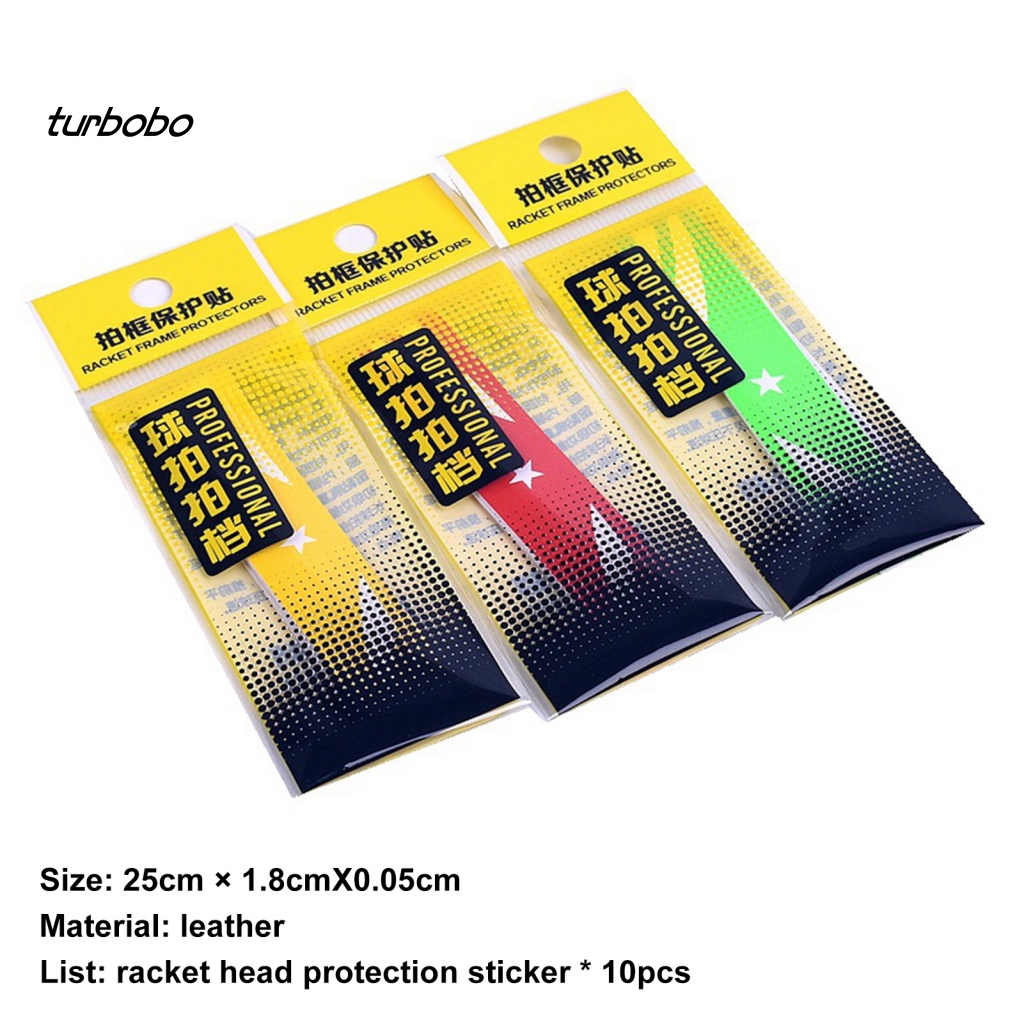 Set 10 Miếng Dán Bảo Vệ Đầu Vợt Chơi Thể Thao Bằng Da Giả Chống Mòn Có Thể Tái Sử Dụng