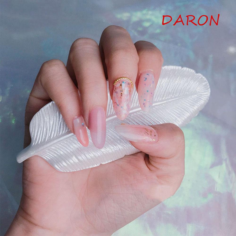 DARON Giá Đỡ Trưng Bày Móng Tay Hình Lông Vũ Bằng Nhựa Resin Dễ Thương