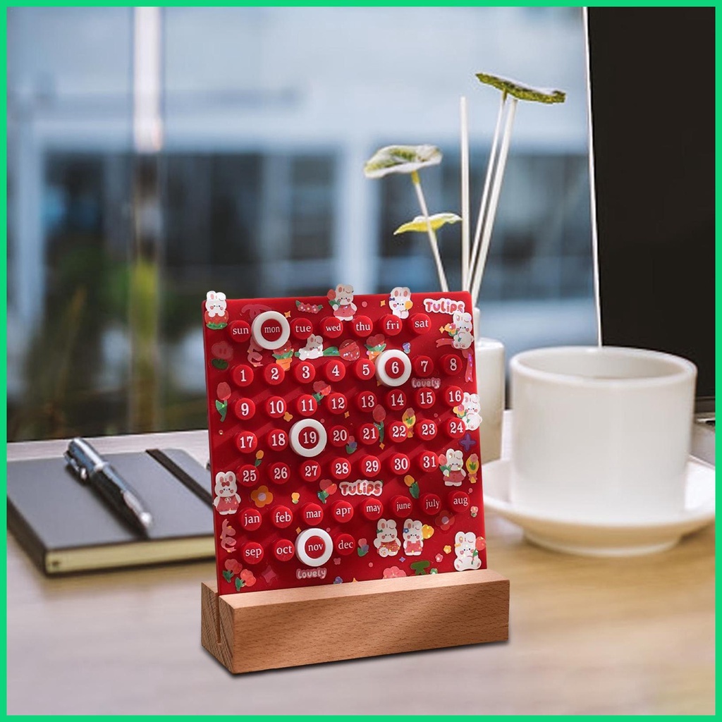 Lịch Để Bàn Có Nhãn Dán DIY Sáng Tạo Cho Thanh Thiếu Niên Nam Nữ
