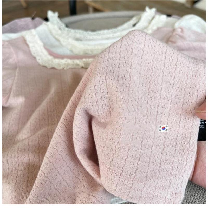 Áo Thun Cho Bé Gái Áo Thun Cotton Mỏng Dáng Rộng Tay Phồng Thời Trang Mùa Hè Phong Cách Hàn Quốc Cho Bé Gái