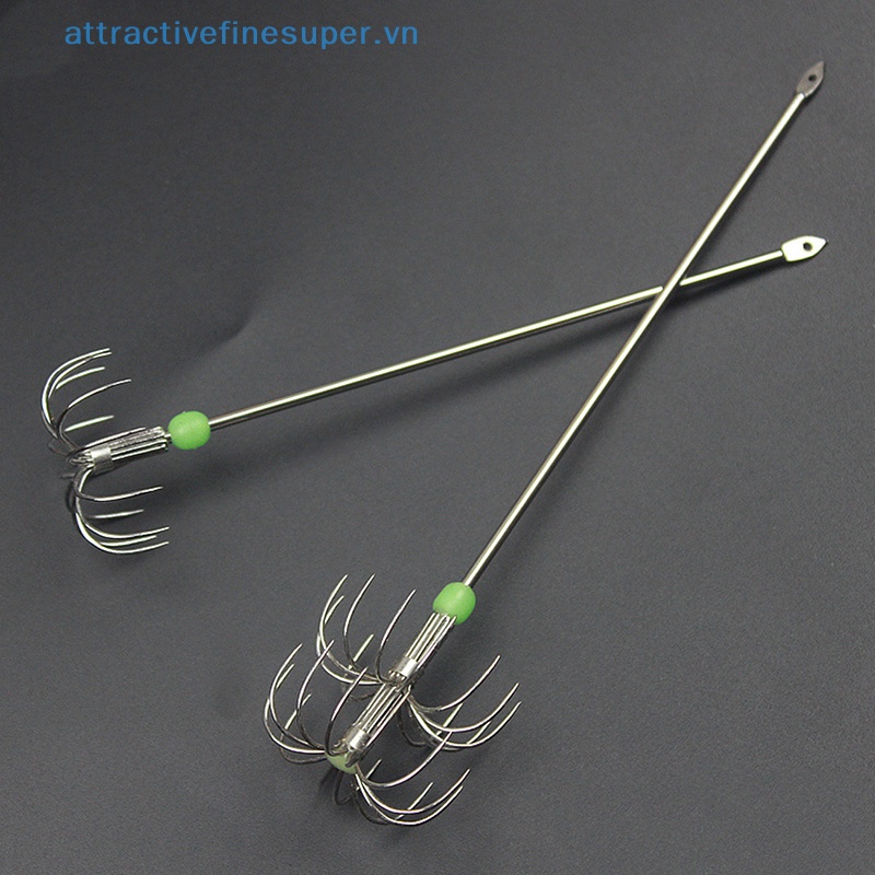 Afs Móc Treo Dù Câu Cá Hai Lớp Hình Mực Bằng Thép Không Gỉ