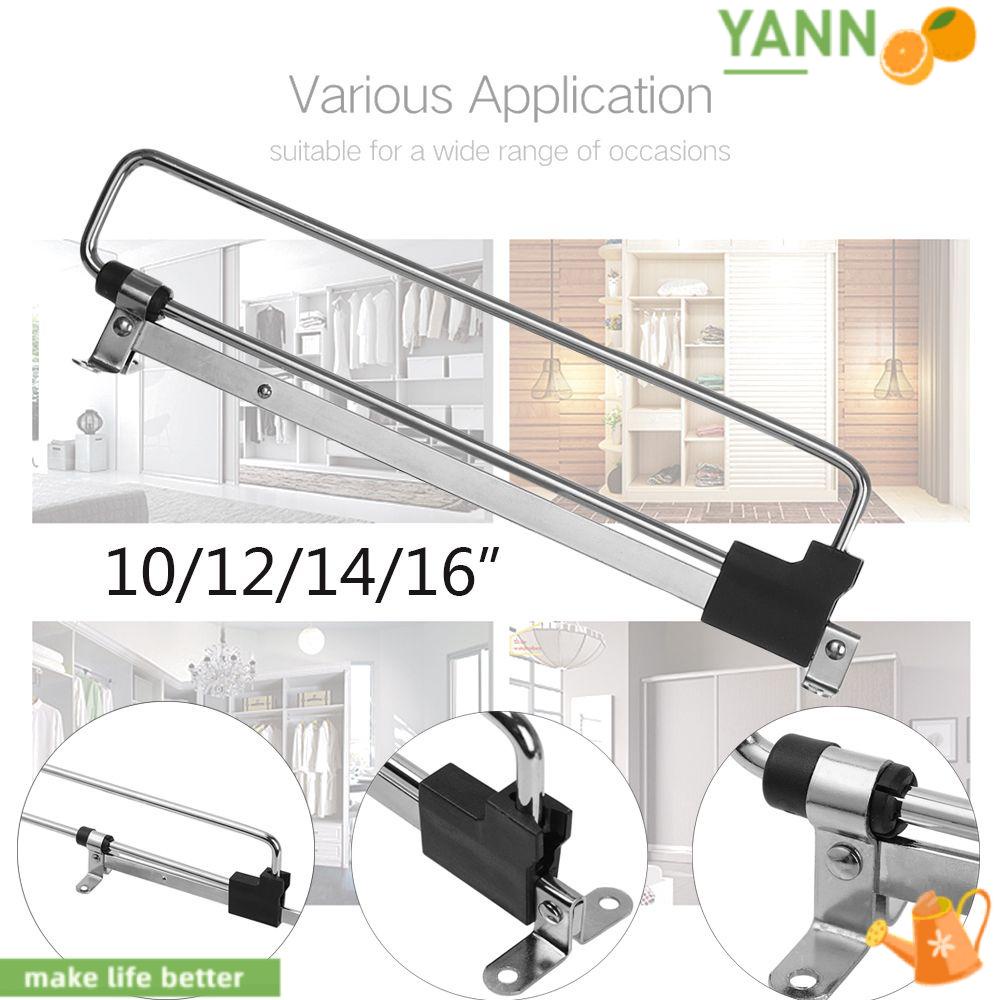 YANN1 Thanh Trượt Treo Quần Áo Bằng Kim Loại Có Thể Thu Gọn Tiện Dụng