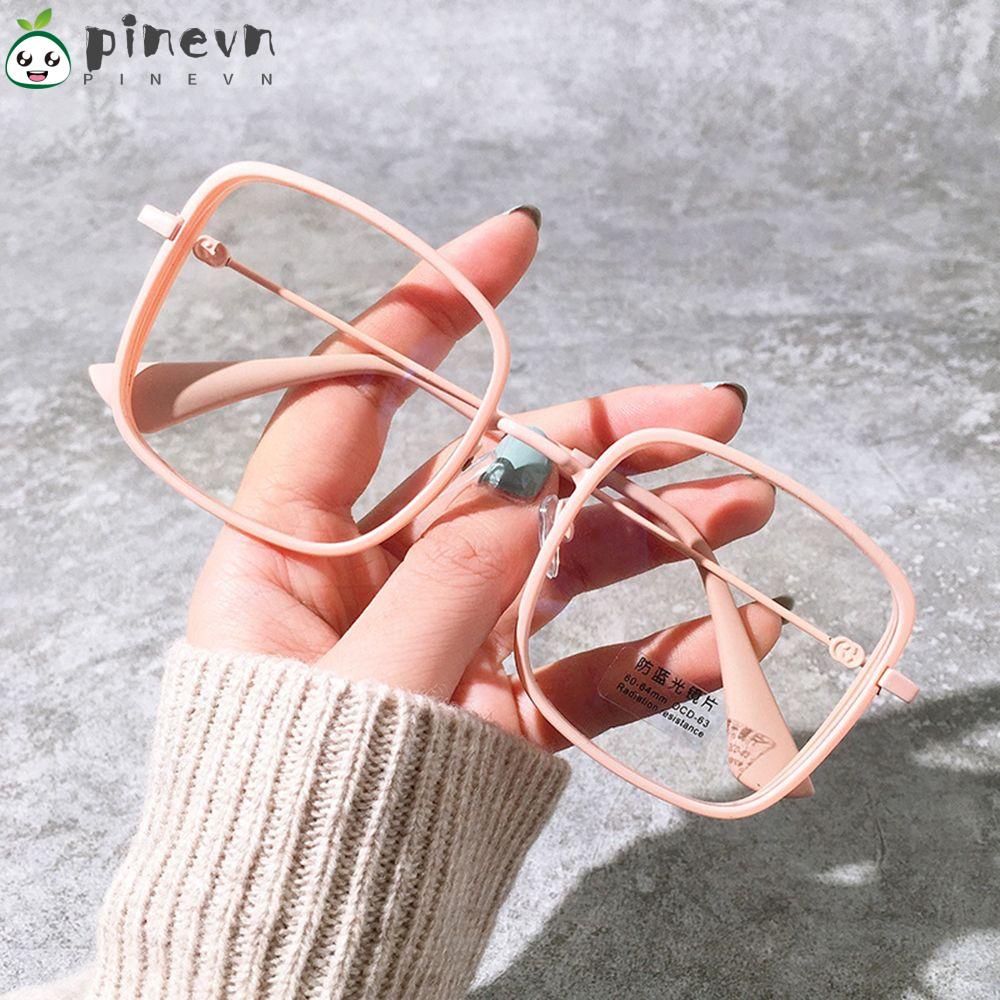PINEVN Kính Chống Bức Xạ Gọng Kim Loại Phong Cách Hàn Quốc