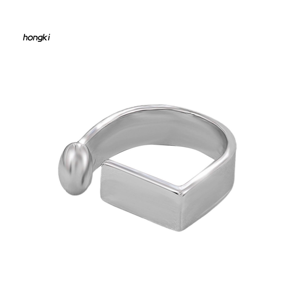 Nhẫn Unisex Hở HìNh Chữ U BằNg HợP Kim Đơn GiảN