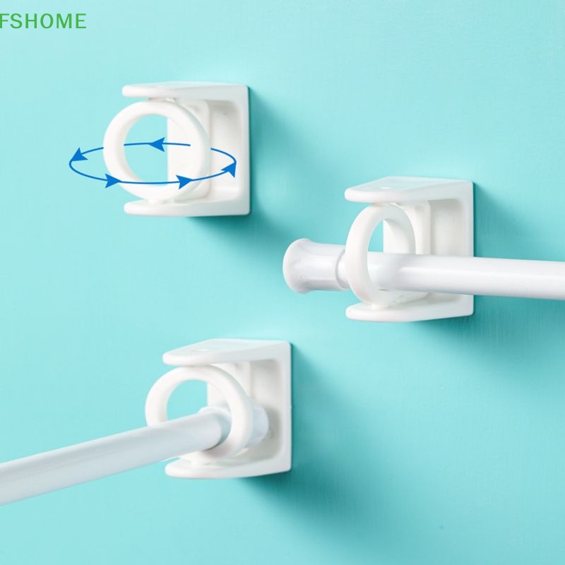 Bộ 2 Thanh Treo Rèm Cửa Dán Tường Trong Suốt Điều Chỉnh Được Tiện Lợi