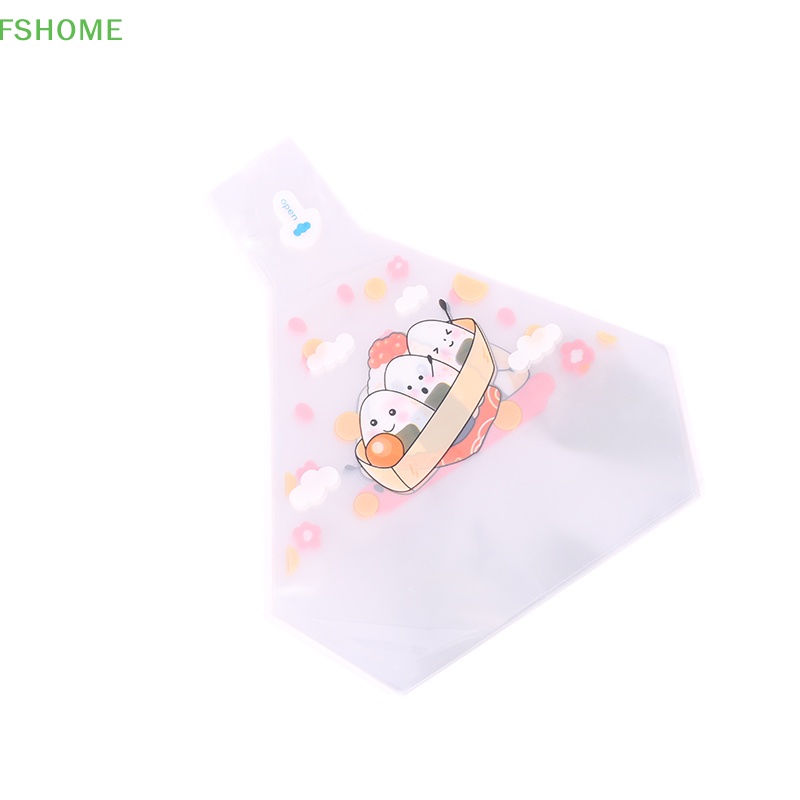 Set 50 Túi Đựng Cơm Nắm Hình Tam Giác Họa Tiết Hoạt Hình Dễ Thương