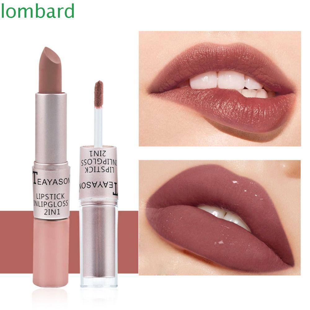 LOMBARD Son Môi Hai Đầu Cho Màu Lì Lâu Trôi Kháng Nước Cho Nữ