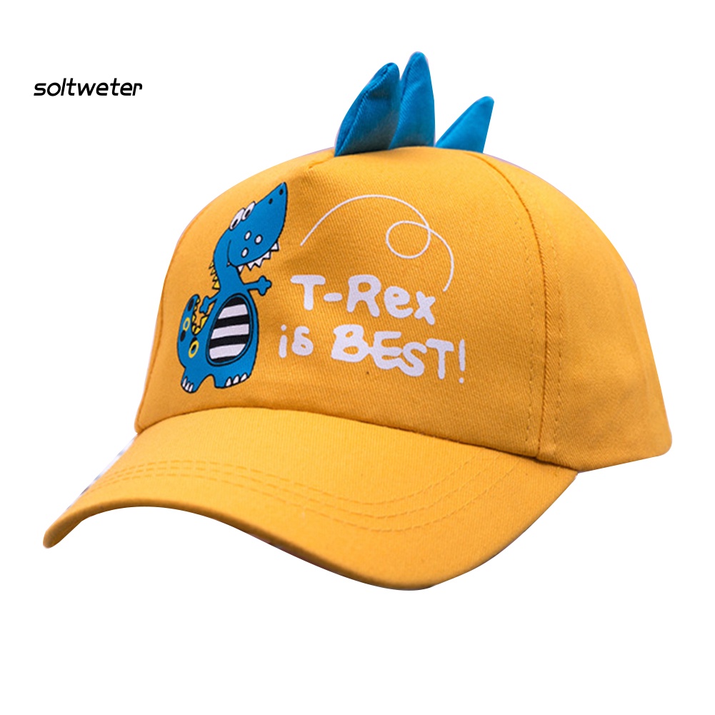 Mũ Lưỡi Trai Hình Khủng Long Hoạt Hình Dễ Thương Có Thể Điều Chỉnh Cho Bé Trai / Gái