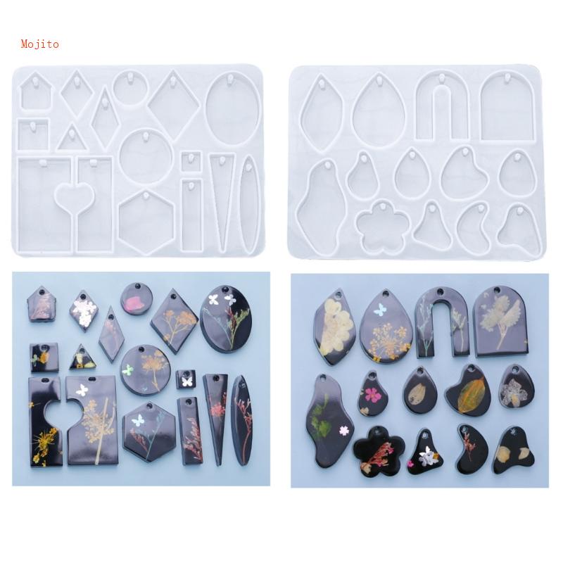 Set 2 Khuôn Silicone Làm Mặt Trang Sức Diy Cho Nữ
