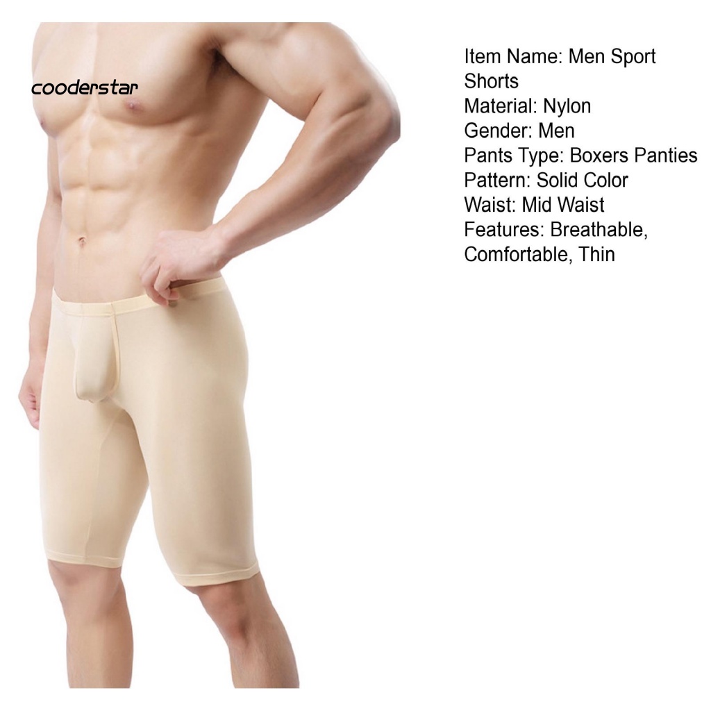 Quần Lót Boxer Thể Thao Siêu Mỏng Màu Sắc Đơn Giản Cho Nam