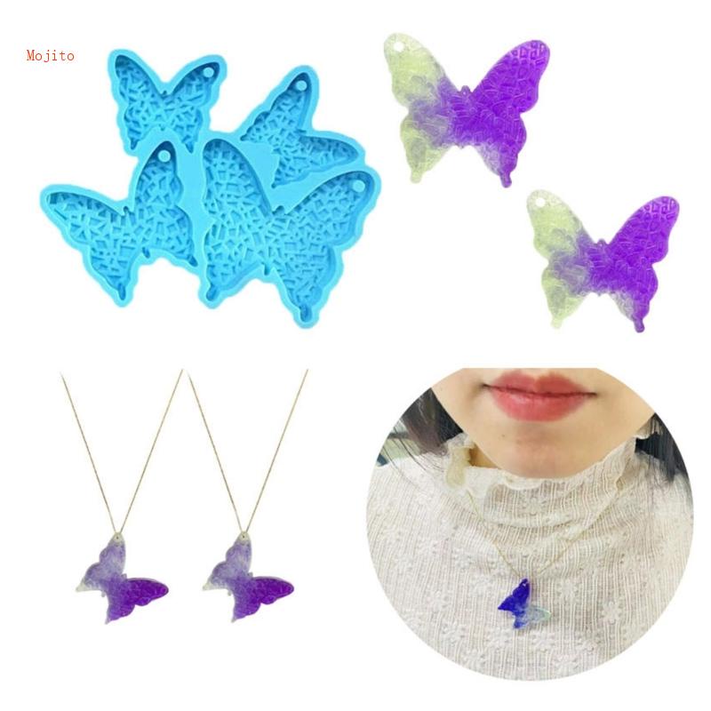 Khuôn Silicone Làm Mặt Trang Sức Hình Bướm DIY