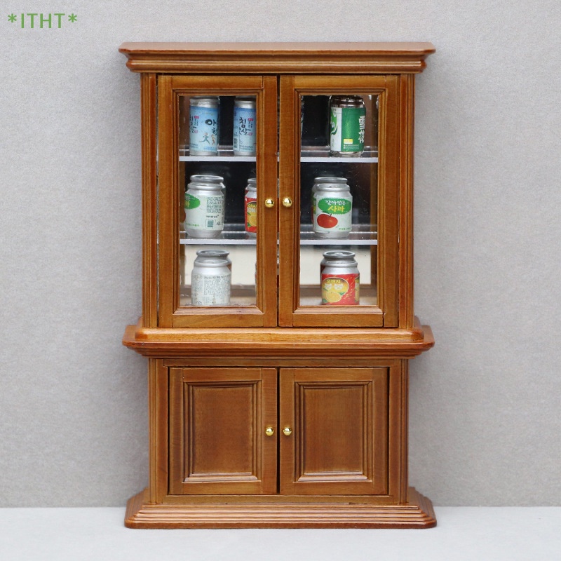 Mô Hình Tủ Kính Kèm Gương Trang Trí Nhà Búp Bê 1: 12 Mới