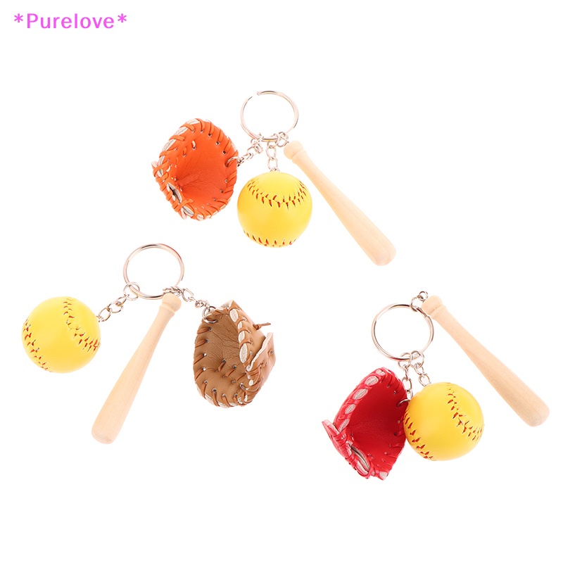 Móc Khóa Hình Găng Tay Bóng Chày Bằng PU 3D Nhiều Màu Sắc Dành Cho Nam Và Nữ Mới