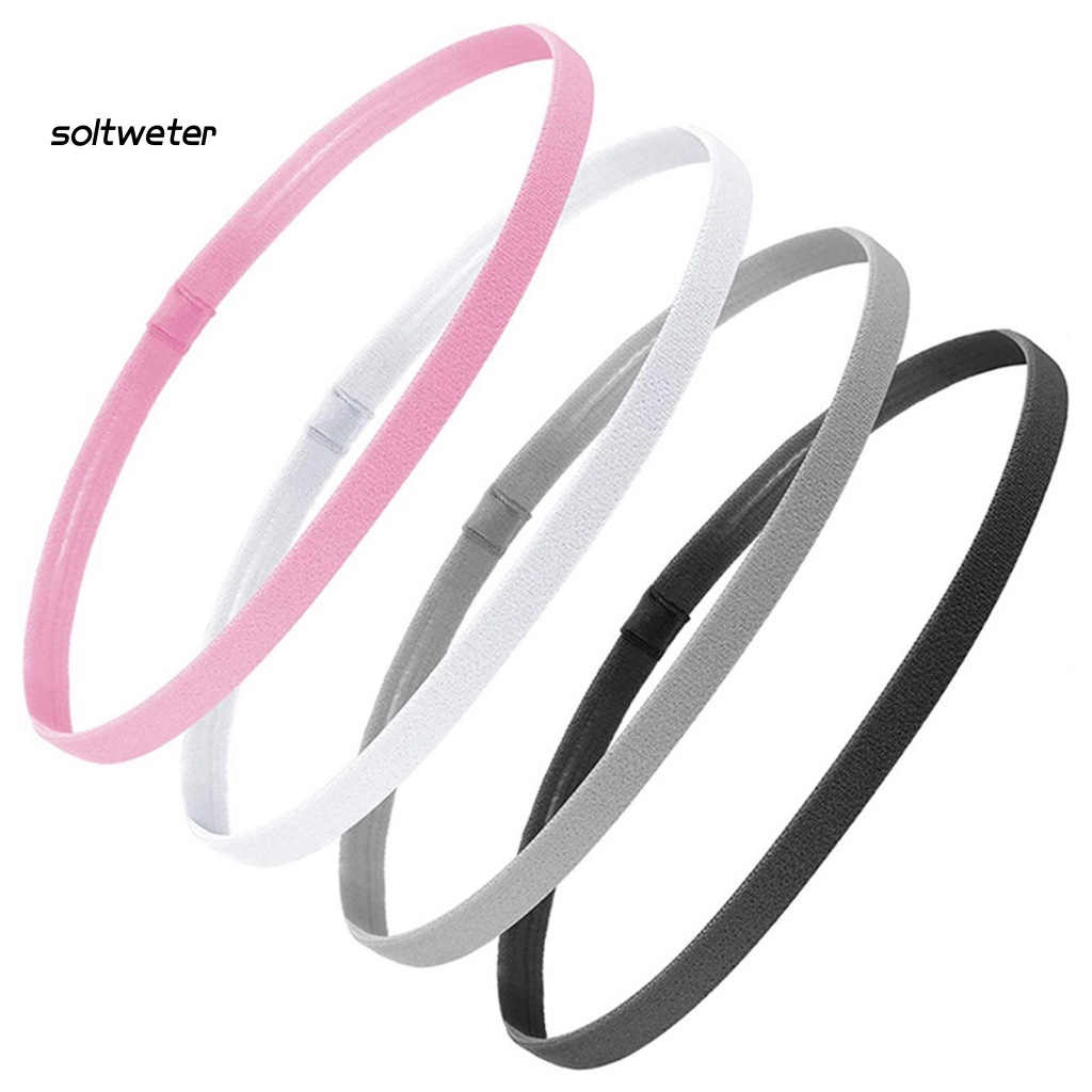 Băng Đô Thể Thao Thấm Hút Mồ Hôi Chống Trượt Mềm Mại Co Giãn Tốt Màu Trơn