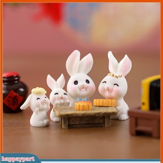 Hạnh phúc phụ kiện hạnh phúc| set 2 tượng thỏ mini siêu nhẹ trang trí phòng ngủ