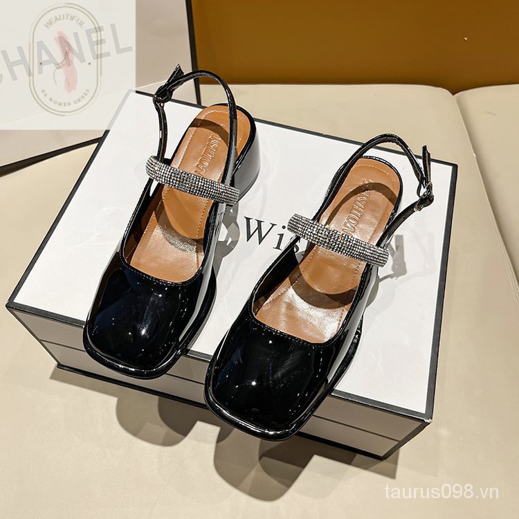 Sandal Cao Su PU Hở Ngón Phong Cách Thời Trang Mới 2023