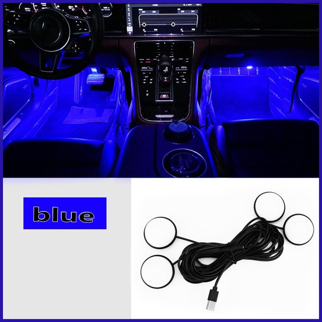 Dây Đèn LED 4 Trong 1 1.7m 2.2m Trang Trí Nội Thất Xe Hơi
