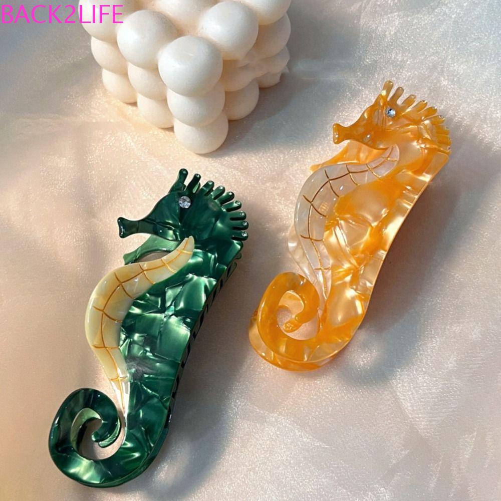 BACK2LIFE Kẹp Tóc Móng Vuốt Cá Ngựa Thời Trang Hàn Quốc Sáng Tạo Thích Hợp Làm Quà Tặng Cho Bạn Gái