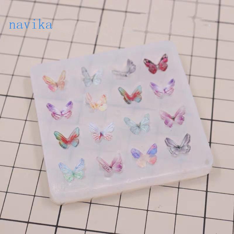 Khuôn Silicone Làm Kẹp Tóc Hình Bươm Bướm